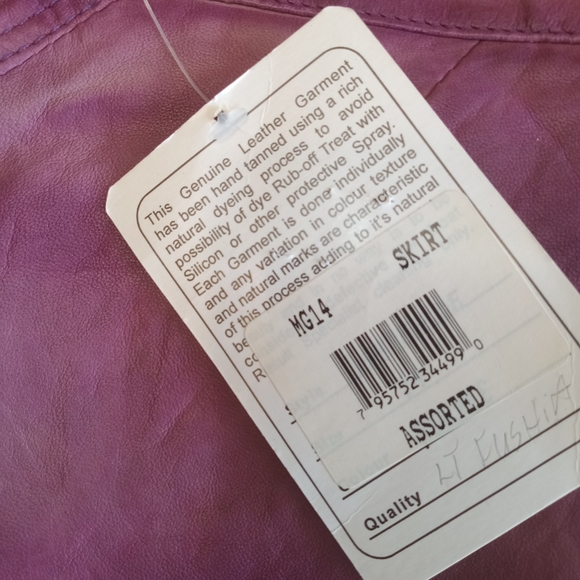 100% Genuine Leather Women's Mini-Skirt Size Medium - Picture 8 of 13